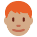 👨🏽‍🦰 man: medium skin tone, red hair display on Twitter